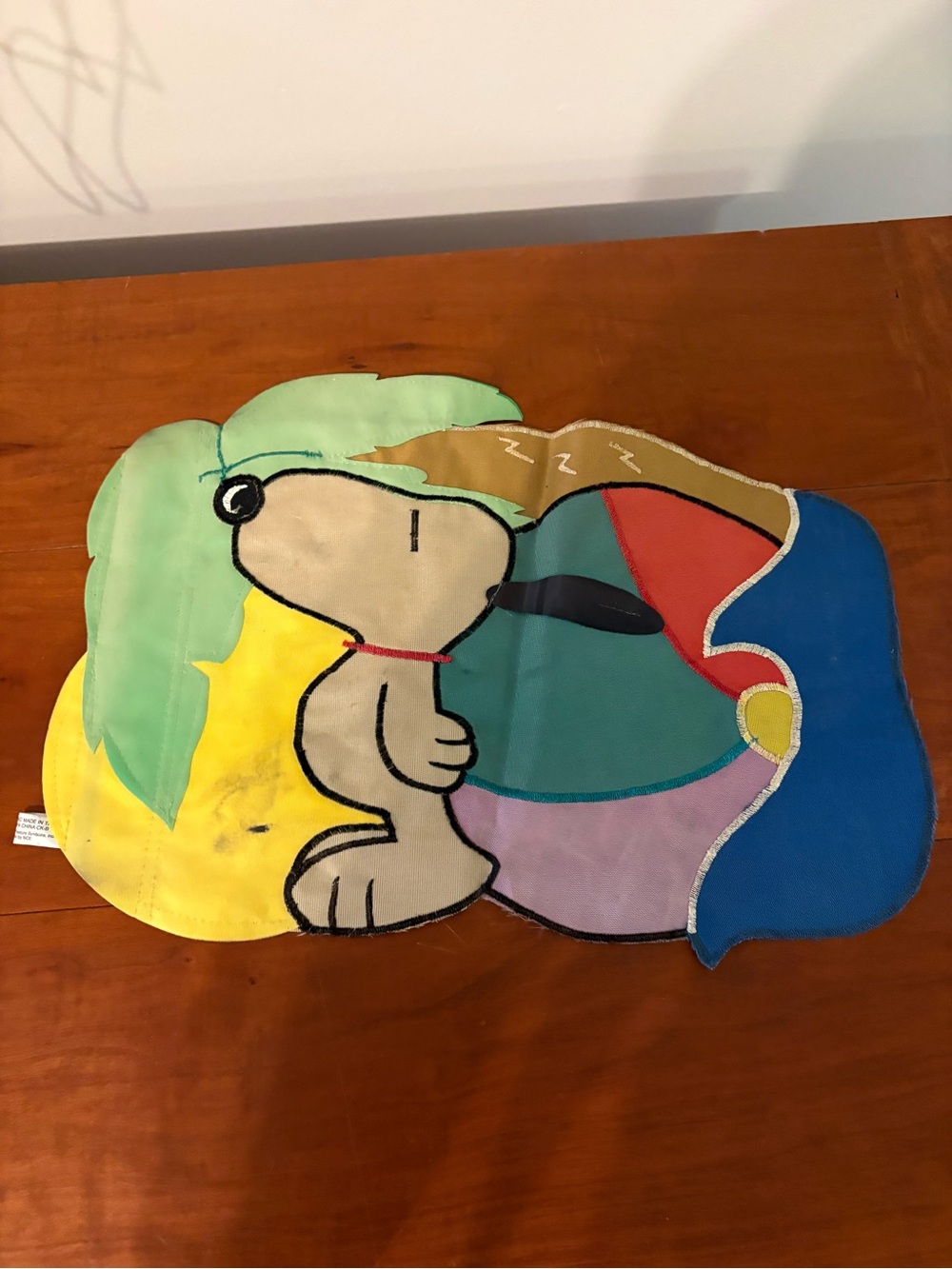 Snoopy Peanuts Tropical Beach Garden Flag Appliqué Nylon 15x11 - Picture 2 of 7